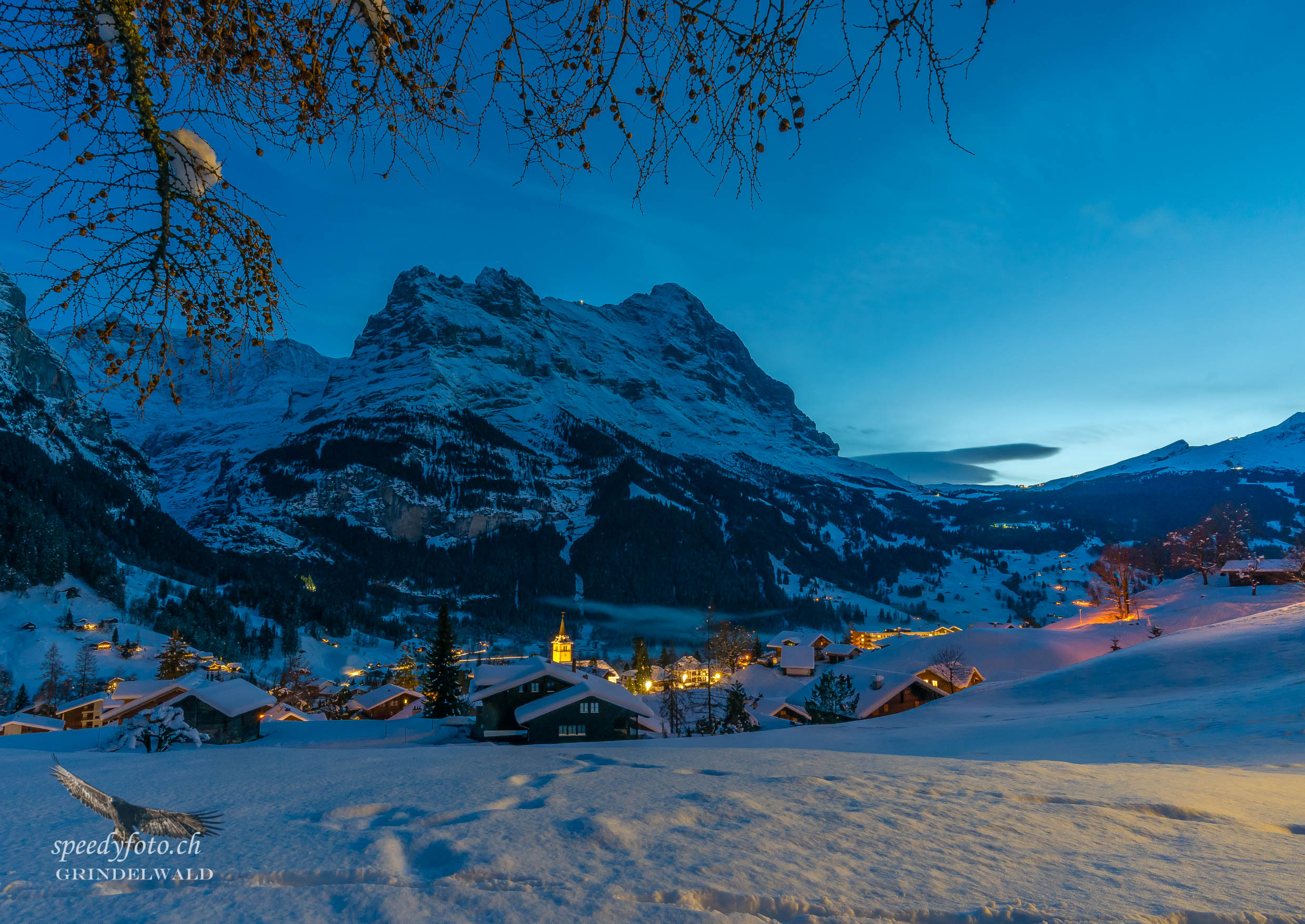 Winternacht - Eiger 